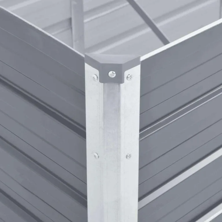 Hochbeet aus Metall Modulares Hochbeete-Kit Rostfreie Hochbeete für Garten aus Premium Zn-Al-Mg Stahl Hoch Gemüsebeet 480x80x77 cm Grau – Bild 6