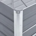 Pflanzenbeet Wetterfestes Hochbeet für Gemüse Erhöhte Extragroße Gemüsebeet Frühbeet Gartenbeet Pflanzkübel Blumenkasten für Garten Verzinkter Stahl 480x80x45 cm Grau - Thumbnail 6