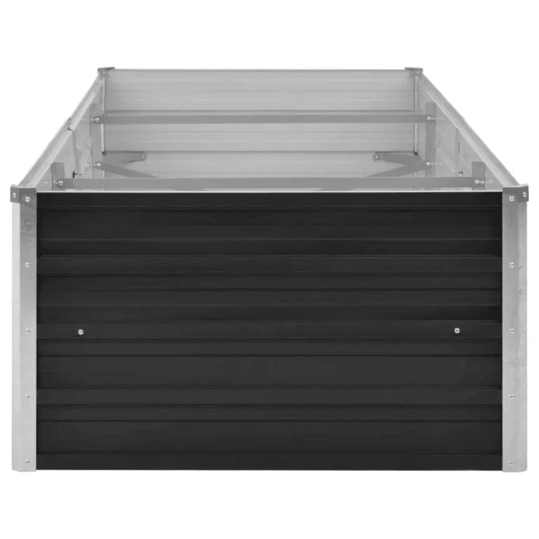 Hochbeet Metall Gartenbeet aus Verzinktem Stahl Pflanzbeet Wetterfest & Rostfrei Rechteckiges Gemüsebeet für Garten & Terrasse Anthrazit 240 x 80 x 45 cm Verzinkter Stahl – Bild 5