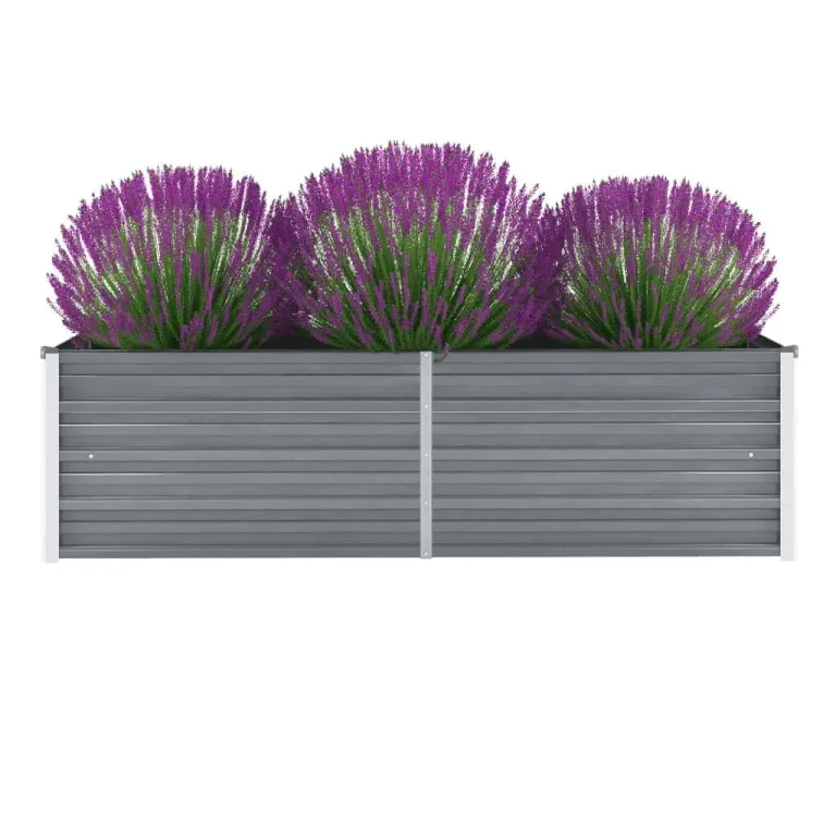 Hochbeet Metall Gartenbeet aus Verzinktem Stahl Pflanzbeet Wetterfest & Rostfrei Rechteckiges Gemüsebeet für Garten & Terrasse Anthrazit 240 x 80 x 45 cm Verzinkter Stahl – Bild 10