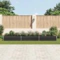 Hochbeet Metall Premium hochbeet Balkon oder Garten Pflanzkasten Hochbeete-Kit Kräuterbeet Balkon Hochbeet Hochbeete für Garten Stahl 480x80x45 cm Anthrazit - Thumbnail 3