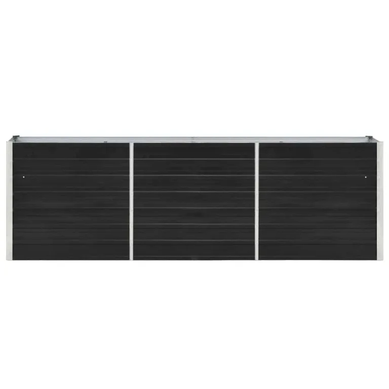 Hochbeet Metall Gartenbeet aus Verzinktem Stahl Pflanzbeet Wetterfest & Rostfrei Rechteckiges Gemüsebeet für Garten & Terrasse Verzinkter 240 x 40 x 77 cm Anthrazit – Bild 4