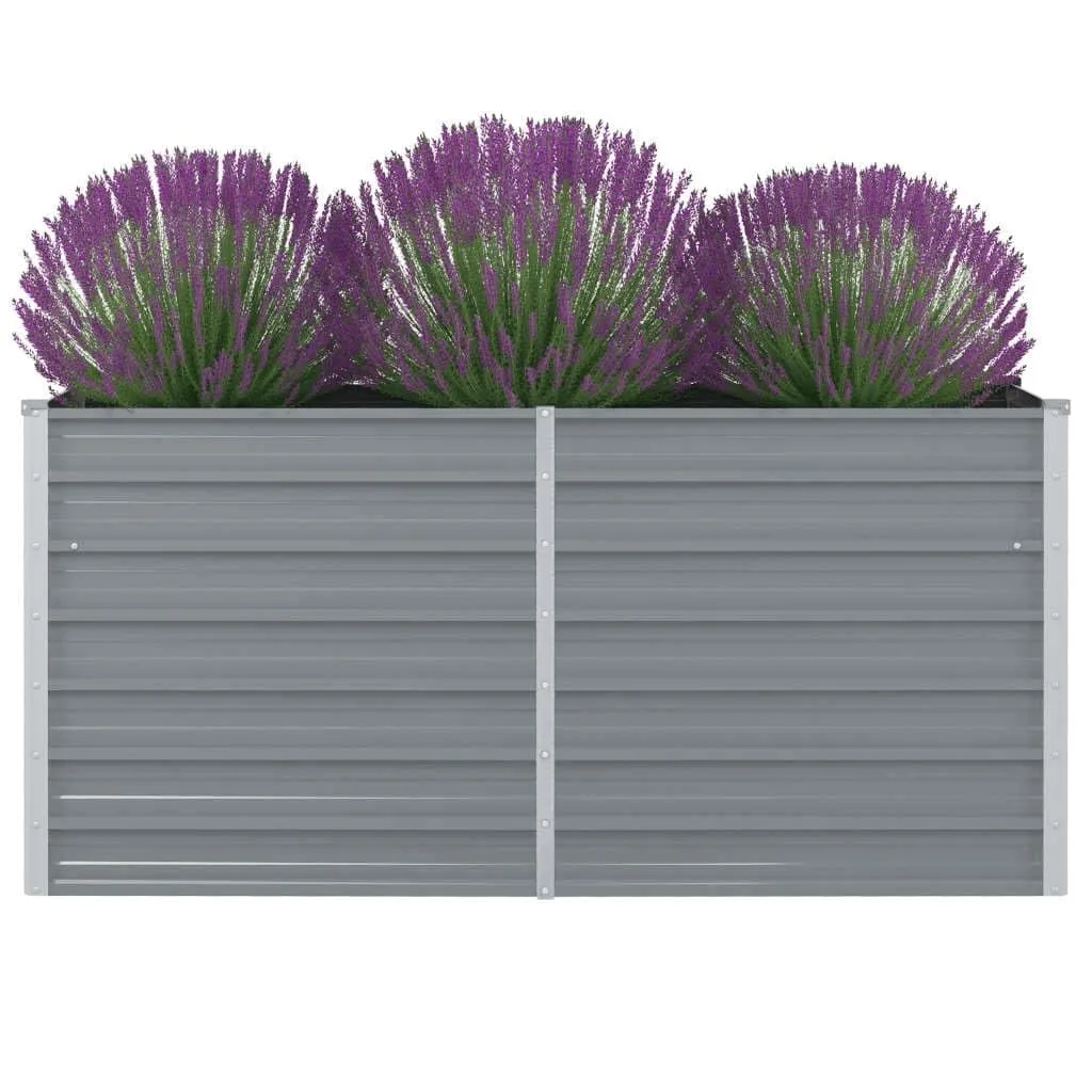 Pflanzenbeet Wetterfestes Stahlblech Hochbeet für Gemüse Erhöhte Extragroße Gemüsebeet Frühbeet Gartenbeet Pflanzkübel Blumenkasten für Garten 160 x 80 x 77 cm Stahl Grau - Bild 1