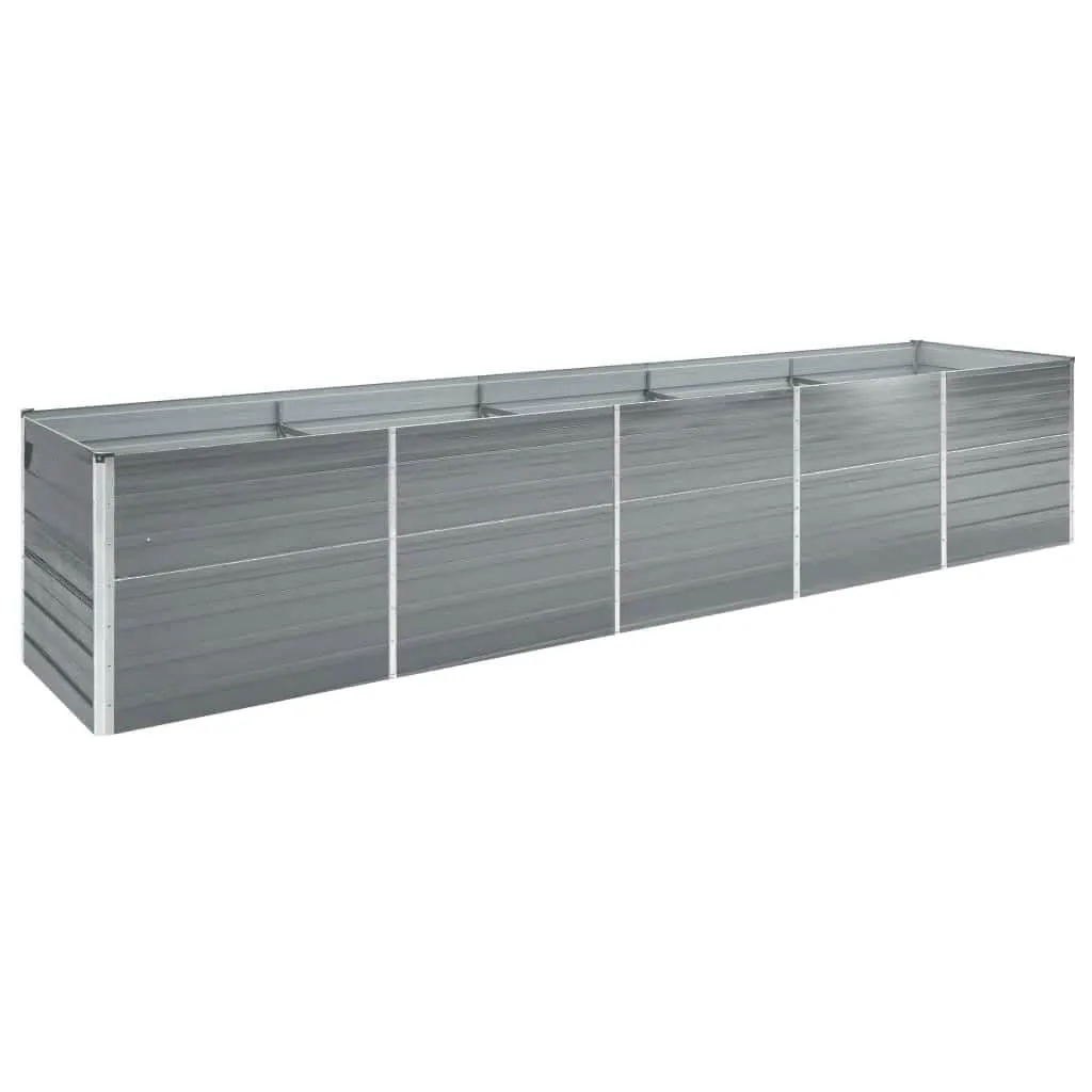 Hochbeet aus Metall Modulares Hochbeete-Kit Rostfreie Hochbeete für Garten aus Premium Zn-Al-Mg Stahl Hoch Gemüsebeet Verzinkter 400×80×77 cm Grau - Bild 1