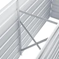 Hochbeet aus Metall Modulares Hochbeete-Kit Rostfreie Hochbeete für Garten aus Premium Zn-Al-Mg Stahl Hoch Gemüsebeet Verzinkter 160x40x77 cm Grau - Thumbnail 5