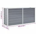 Hochbeet aus Metall Modulares Hochbeete-Kit Rostfreie Hochbeete für Garten aus Premium Zn-Al-Mg Stahl Hoch Gemüsebeet Verzinkter 160x40x77 cm Grau - Thumbnail 7