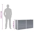 Hochbeet aus Metall Modulares Hochbeete-Kit Rostfreie Hochbeete für Garten aus Premium Zn-Al-Mg Stahl Hoch Gemüsebeet Verzinkter 160x40x77 cm Grau - Thumbnail 8