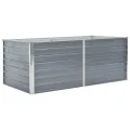 Pflanzenbeet Wetterfestes Stahlblech Hochbeet für Gemüse Erhöhte Extragroße Gemüsebeet Frühbeet Gartenbeet Pflanzkübel Blumenkasten für Garten 160 x 80 x 45 cm Verzinkter Stahl Grau - Thumbnail 2