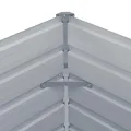 Pflanzenbeet Wetterfestes Stahlblech Hochbeet für Gemüse Erhöhte Extragroße Gemüsebeet Frühbeet Gartenbeet Pflanzkübel Blumenkasten für Garten 160 x 80 x 45 cm Verzinkter Stahl Grau - Thumbnail 6