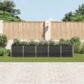 Hochbeet Metall Gartenbeet aus verzinktem Stahl Pflanzbeet wetterfest & rostfrei Rechteckiges Gemüsebeet für Garten & Terrasse Verzinkter Stahl 400x80x77 cm Anthrazit - Thumbnail 3