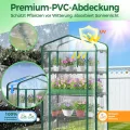 Ohuhu Gewächshaus klein Premium Foliengewächshaus mit Verriegelungsräder, Folien Treibhaus mit 4 Regalen Anzuchthaus Treibhaus Platzsparend Frühbeet für Balkon Garten 69x48x162 cm Transparent - Thumbnail 7