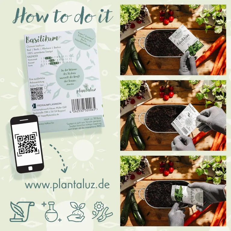 Plantaluz Bio Premium Saatgut Set P01 – 10 Sorten Tomaten & Kräuter Anzuchtset für Garten, Balkon & Indoor – inkl. FSC-Pflanzstäbchen – samenfestes, ungebeiztes & gentechnikfreies Saatgut – Bild 7
