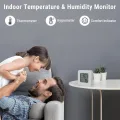 Luthando Mini Thermometer Innen, Thermometer Hygrometer Innen, Raumthermometer Mini LCD Heimthermometer für kinderzimmer, Arbeitszimmer, Schlafzimmer, Gewächshaus (4) - Thumbnail 5