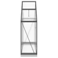 Gewächshaus mit Fundamentrahmen Gewächshaus Aluminium Gewächshaus Winterfest Garten Treibhaus Pflanzenhaus-Anthrazit-169 x 58 x 202 cm - Thumbnail 4