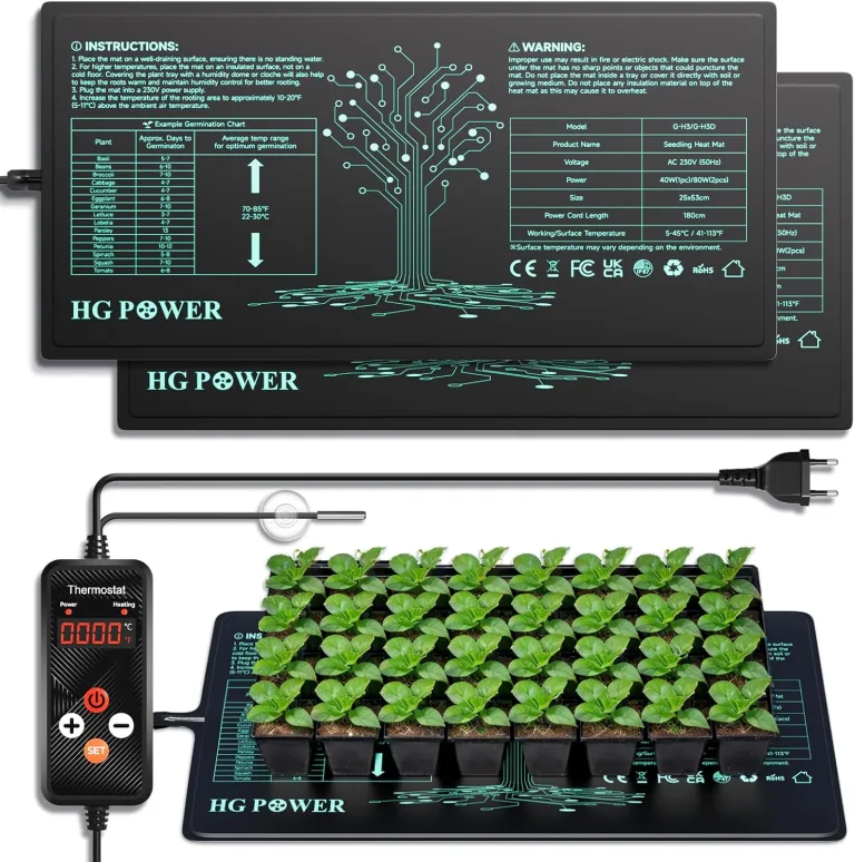 HG Power Anzuchtkasten Set mit Heizmatte Pflanzen (ohne Regler), Zimmergewächshaus mit 30 Zellen und Anzuchthaube, Anzuchtset für Sämlinge, Gemüse & Kräuter – Bild 8