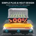HG Power 55w Heizmatte Pflanzen Anzuchtkasten Opt. mit LED Pflanzenlampe Zimmergewächshaus mit 30 Zellen und Anzuchthaube, für Sämlinge, Gemüse & Kräuter – Opt. B Tray + LED + MAT - Thumbnail 3