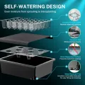 HG Power 55w Heizmatte Pflanzen Anzuchtkasten Opt. mit LED Pflanzenlampe Zimmergewächshaus mit 30 Zellen und Anzuchthaube, für Sämlinge, Gemüse & Kräuter – Opt. B Tray + LED + MAT - Thumbnail 5