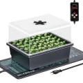 HG Power 55w Heizmatte Pflanzen Anzuchtkasten Opt. mit LED Pflanzenlampe Zimmergewächshaus mit 30 Zellen und Anzuchthaube, für Sämlinge, Gemüse & Kräuter – Opt. B Tray + LED + MAT - Thumbnail 9