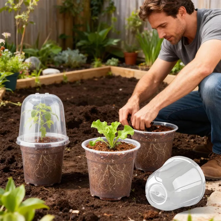 RooTrimmer Transparente Pflanztöpfe mit Feuchtigkeitskuppel, 15,2 cm, 30 Stück, wiederverwendbarer Samen-Startertopf mit Drainagelöchern, transparenter Kunststoff-Pflanzentöpfe für Anzucht – Bild 2