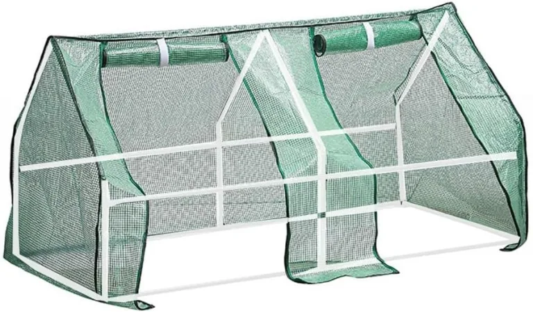 Gewächshaus PE Gewächshäuser Ersatzabdeckung Wasserdicht Mini Gewächshaus Außenhülle mit aufrollbarem Reißverschluss Tür Isoliermatte für Indoor Outdoor Garten Pflanzenwachstumsschutz – Bild 1