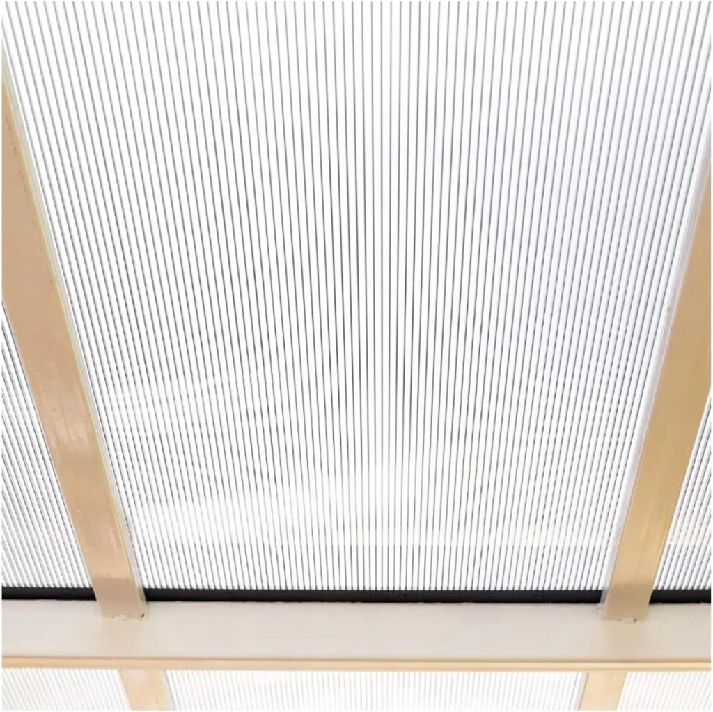 Doppelstegplatte Gewächshausplatten Aus Polycarbonat Schlagfeste, Transparente Dachplatten für Gewächshaus/Garten Polycarbonat Platten Zuschneidbar(4' x 2' x 0.32" 6Pack)