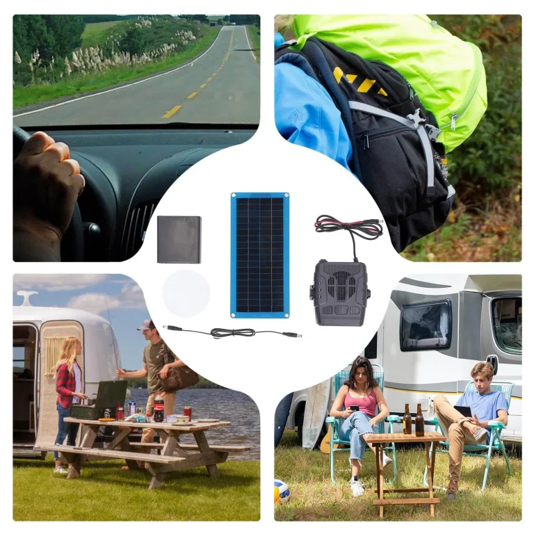 Solarheizung Gewächshaus Komplettset, 30w Hühnerstallheizung Solar, Tragbarer Energieerwärmer Mit Batteriefach | USB-Ausgangssystem Für Gewächshaus, Schuppen, Tierhaus, Camping & Auße – Bild 7