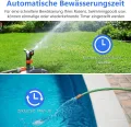 HITRENDS Bewässerungscomputer 2 Ausgänge, Großem LED-Display, Bewässerungs-Timer mit Regenverzögerung/manueller Übersteuerung/Wasserhahn-Timer, geeignet für Gärten, Rasenflächen und Topfpflanzen. - Thumbnail 6
