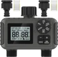 HITRENDS Bewässerungscomputer 2 Ausgänge, Großem LED-Display, Bewässerungs-Timer mit Regenverzögerung/manueller Übersteuerung/Wasserhahn-Timer, geeignet für Gärten, Rasenflächen und Topfpflanzen. - Thumbnail 1