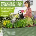 TTL GARDEN 240x80x80cm Nature L Metall Hochbeet Salbei Grün - Stahl rostfrei verzinkt & lackiert Wellblech oval 80cm hoch sehr stabil Garten Beet für Gemüse Kräuter Blumen Gartenbeet Gemüsebeet - Thumbnail 7