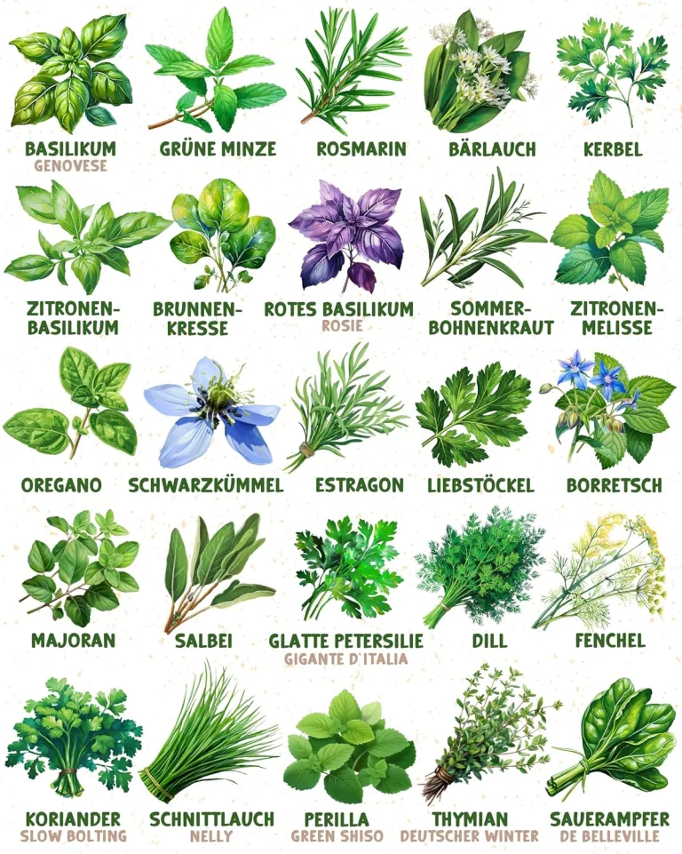 Bio Kräuter- & Gemüsesamen im 100er Set - 100 Kräuter- & Gemüse Samen für den einfachen Anbau im Garten, Balkon oder Hochbeet - Pflanzensamen - Saatgut – Bild 7