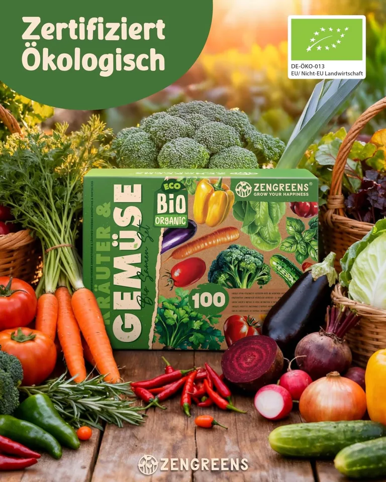 Bio Kräuter- & Gemüsesamen im 100er Set - 100 Kräuter- & Gemüse Samen für den einfachen Anbau im Garten, Balkon oder Hochbeet - Pflanzensamen - Saatgut – Bild 2