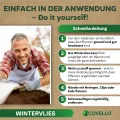 Covello Winterschutz für Pflanzen außen – Wintervlies 50g/m² – Winterschutzvlies für Kübelpflanzen – Gartenvlies Frostschutzvlies 32m² (20m x 1,6m) – Reißfest, UV-beständig – Frostschutz Pflanzen - Thumbnail 4