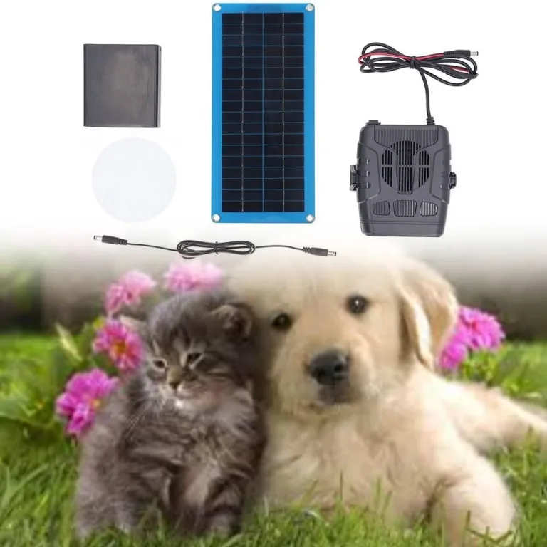 Solarpanel-Gewächshaus-Heizungs-Set, kompaktes solarbetriebenes Haustierhaus, kleine Gewächshaus-Heizungen für den Innen- und Außenbereich (A) – Bild 4