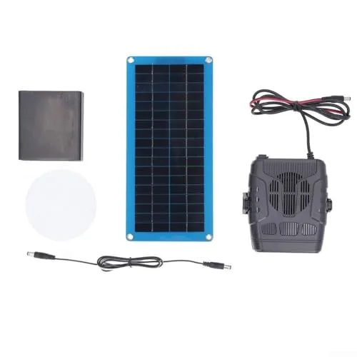 Solarpanel-Gewächshaus-Heizungs-Set, kompaktes solarbetriebenes Haustierhaus, kleine Gewächshaus-Heizungen für den Innen- und Außenbereich (A) – Bild 9