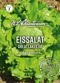 Chrestensen Eissalat Great Lakes 118 Samen, Knackiger Kopfsalat, Hitzebeständig, Vitaminreich, Für Sommeranbau - Thumbnail 1