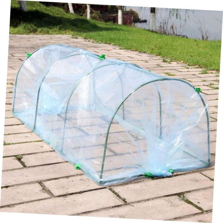 ibasenice Kunststoff-gewächshaus für Außenbereich Pflanzengewächshaus und Blumengewächshaus Gartenzubehör zum Schutz vor Kälte und Schnee mit Transparenter Folie für Sonnenlicht und Gute – Bild 3