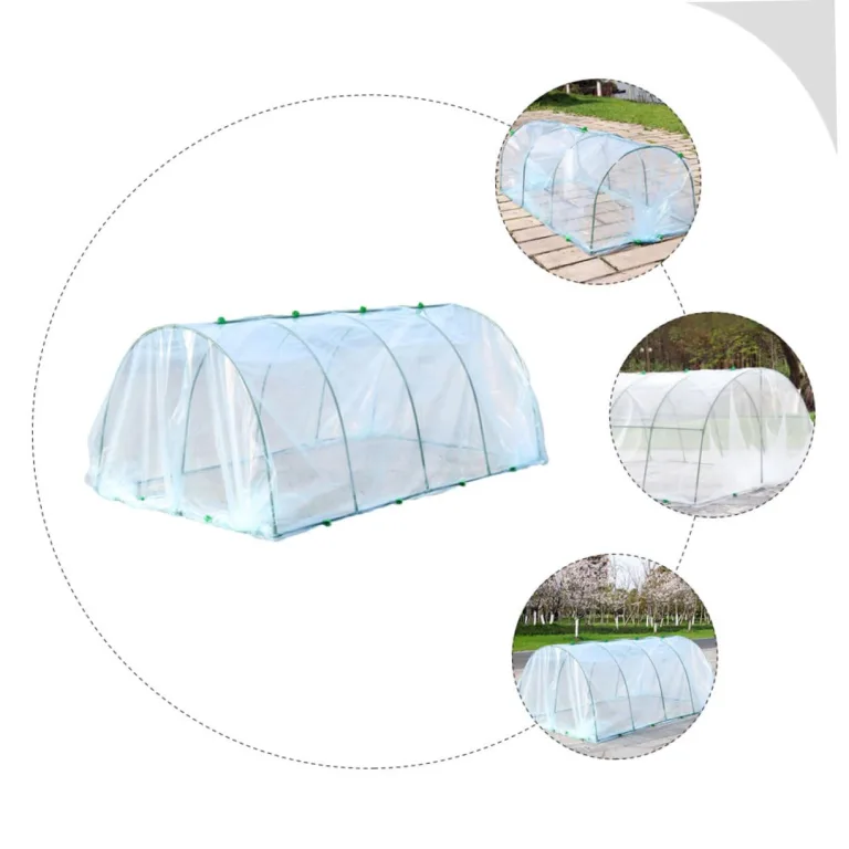 ibasenice Kunststoff-gewächshaus für Außenbereich Pflanzengewächshaus und Blumengewächshaus Gartenzubehör zum Schutz vor Kälte und Schnee mit Transparenter Folie für Sonnenlicht und Gute – Bild 6