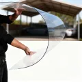 PC Polycarbonat 1 Mm Kunststoffplatten Mit UV-Schutz Bruchsichere Und Wärmedämmende Für Terrassendach Carport Wintergarten Gewächshaus(Size:0.6x8m,Color:1mm) - Thumbnail 1