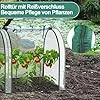 Gewächshaus, 180*90*90 cm Winterzelt für Pflanzen Frostschutz, Schrägdachstil Foliengewächshaus mit Gitternetzfolie, Hochbeet mit Abdeckung, Anzuchthaus für Garten zur Aufzucht, Weiß - Thumbnail 2