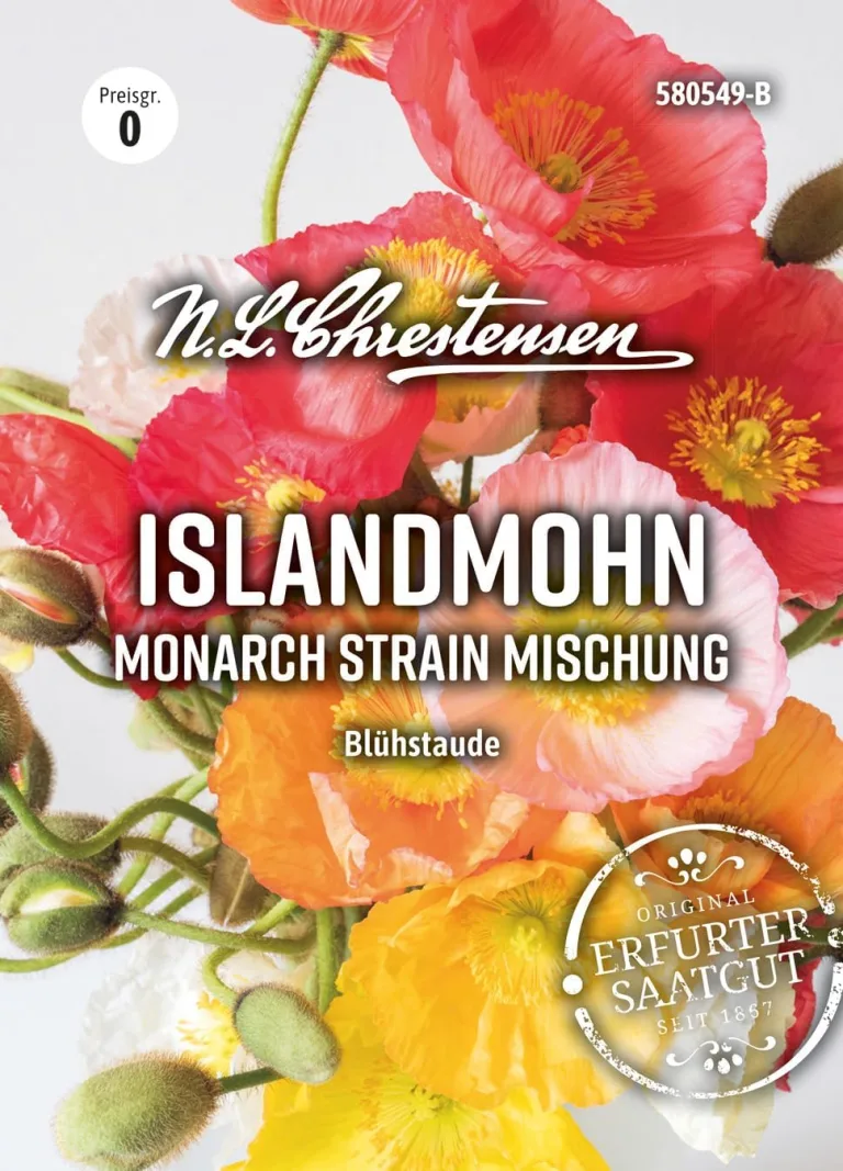 Chrestensen Saatgut Islandmohn Monarch Strain Mischung (Papaver nudicaule) – Bild 1