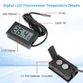 Digital LCD Thermometer Temperatur,APKLVSR Mini Thermometer Temperatur Tester mit Externem Sensor für Kühlschrank,Gefrierschrank, Aquarium(3 Stück) - Thumbnail 4