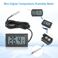 Digital LCD Thermometer Temperatur,APKLVSR Mini Thermometer Temperatur Tester mit Externem Sensor für Kühlschrank,Gefrierschrank, Aquarium(3 Stück) - Thumbnail 2
