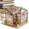 Miniatur Häuser Bastelset für Erwachsene | Hausmodell mit Möbeln und Werkzeugkleber - Handgemachtes Kreatives Gewächshaus Modell aus Holz | Deko Geschenk Geburtstag Weihnachten - Thumbnail 1