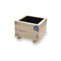 Blumentopf Holz - Pflanzkübel Übertopf Blumenkasten - mit DREI Kunststoffeinsätzen Herausnehmbar - 91 x 33 x 32 cm - Naturholz 91KAN3332 - Thumbnail 10