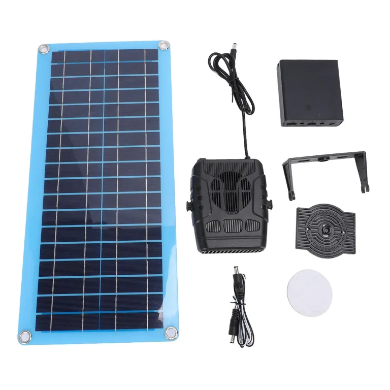 Asixxsix Solarheizung für Hühnerstall, 30 W, Einzel-Solarpanel, Gewächshaus-Heizungs-Set, Verstellbar, Warmes Windgetriebe, Winter-Geflügelwärmer Zum Trocknen, Heizen, Haustierhaus – Bild 7