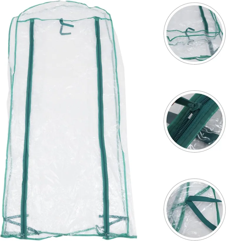 Toyvian Gewächshauszelt mit PVC Abdeckung 69x49x155cm Frostsichere Pflanzenschutzhaube für Gartenregal Vierstufige Kleiner Gewächshaus Blumenschutz für Tomaten Paprika Erdbeeren – Bild 10