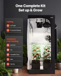VEVOR Growzelt, 80x80x180 cm, Indoor-Pflanzenzelt mit Vollspektrum-LED-Zuchtlicht & Belüftungssystem, Growbox 600D hochreflektierendes Mylar, Zuchtzelte, Gewächshaus für Blumen & Gemüse - Thumbnail 2