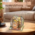 Miniaturhaus,Gewächshaus Modell mit Möbeln und Werkzeugkleber,Handgemachtes Kreatives Gewächshaus Modell aus Holz | Bastelprojekte für Erwachsene Zimmerdekoration - Thumbnail 2