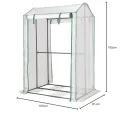 FANTASK Gewächshaus Balkon, Tomatenhaus Winterfest mit PE Gitterfolie & aufrollbarer Reißverschlusstür, Foliengewächshaus mit Metallrahmen für Tomaten, Garten Balkon, 100x81x150cm - Thumbnail 10