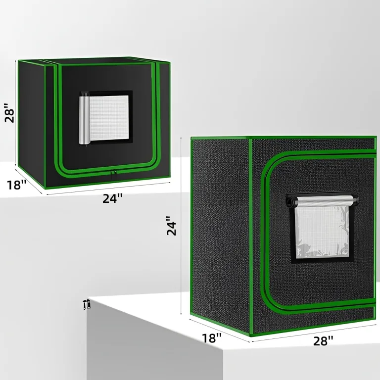 Kleines Wachstumszelt für Aerogarden, 61 x 45,7 x 71,1 cm, Hydrokultur-Anzuchtsystem, stark reflektierendes 600D-Diamant-Mylar-Leinwand mit Belüftungsfenster und Bodenwanne für – Bild 4